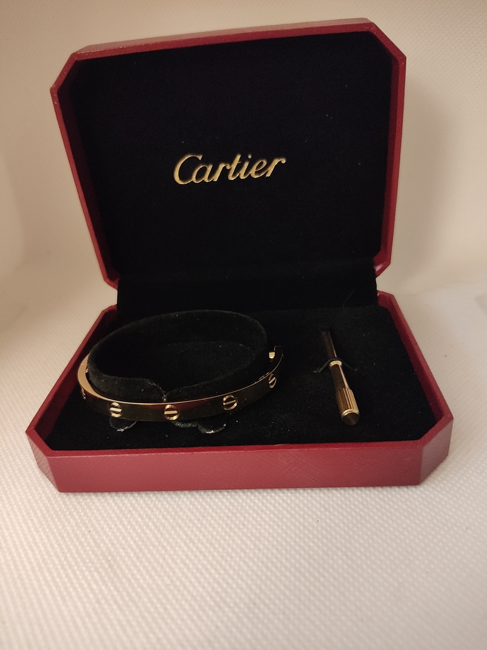 Gold Love Bracelet with Screwdriver With Red Box